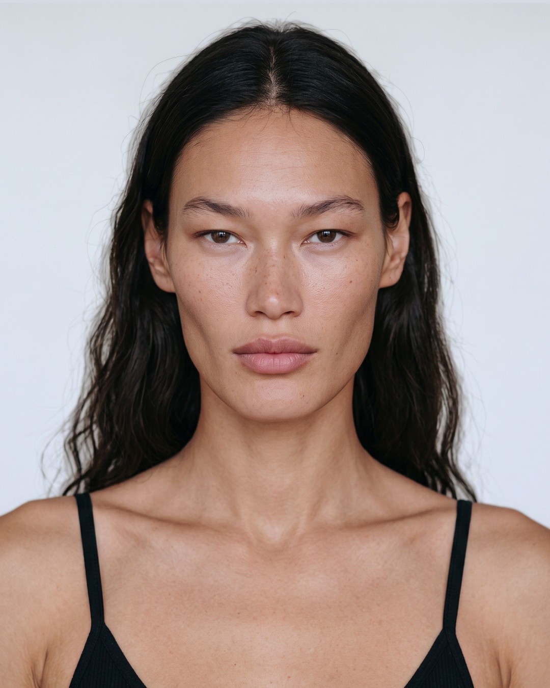 Model portrait 5, black camisole